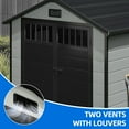 thumbnail image 4 of Dextrus 6x4.4 FT Outdoor Storage Shed with Floor and Window, Large Storage Shed with Lockable Door, and Vents, Blue Gray, 4 of 8