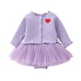 thumbnail image 1 of Ropa de bebé cárdigan de manga larga vestido de pedo ropa para niños falda de dos piezas multicolor Primavera Verano otoño, 1 of 6