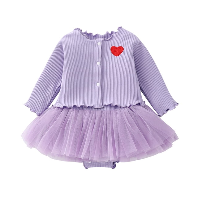 Ropa de bebé cárdigan de manga larga vestido de pedo ropa para niños falda de dos piezas multicolor Primavera Verano otoño