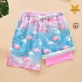 thumbnail image 2 of 5-16Y Kids Teens Boys Swim Trunks with Compression Liner Double Layer Beach Surf Swim Shorts Quick Dry Boxer Brief Swimwear Bottoms, 2 of 8