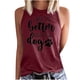 thumbnail image 1 of Camiseta Sin Mangas Para Mujer Sin Mangas Cami Tops Moda Casual Impreso Señoras Cuello Redondo Chaleco Camiseta Odeerbi  ODB157721, 1 of 5