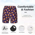 thumbnail image 2 of Kdxio Candy Corn (2) Print Men's Swim Trunks with Compression Liner 7 Inch Inseam Quick Dry Swim Shorts, 2 of 5