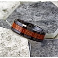 thumbnail image 4 of Men's Wedding Band Rings - Black Brown Wood Grain - Wedding Rings for Men and Women, 4 of 5