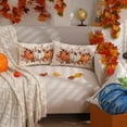 thumbnail image 2 of Fall Pillow Covers 12x20 Inch Fall Thanksgiving Orange White Pumpkin Maple Leaf Lumbar Pillow Covers Polyester Fall Decoration for Home Couch, 2 of 6