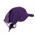 thumbnail image 3 of Pañuelo tipo bandana para mujer, gorro, turbante, regalo para citas, montar a caballo y andar en bicicleta. Morado oscuro, 3 of 9