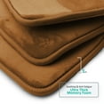 thumbnail image 6 of Nestl Set of 3 Absorbent Memory Foam Bath Mat Set Bathroom Rugs, Brown, Large 20"x32", Small 17"x24", Contour 24"x20", 6 of 7