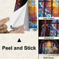 thumbnail image 4 of Peel and Stick Wallpaper Medieval Cathedral Glass Holy Fire Saints Divine Light Modern Art Wall Mural Decor Self Adhesive and Removable 100in x 144in, 4 of 8