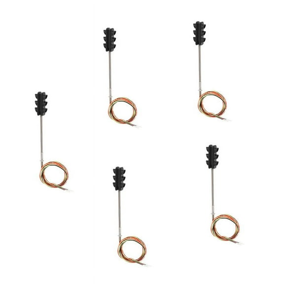 5X 3 Color Traffic Light Signals Ho Oo Scale Model 6LED for DIY Sand Table Crossing Street Construction Railway Two Side