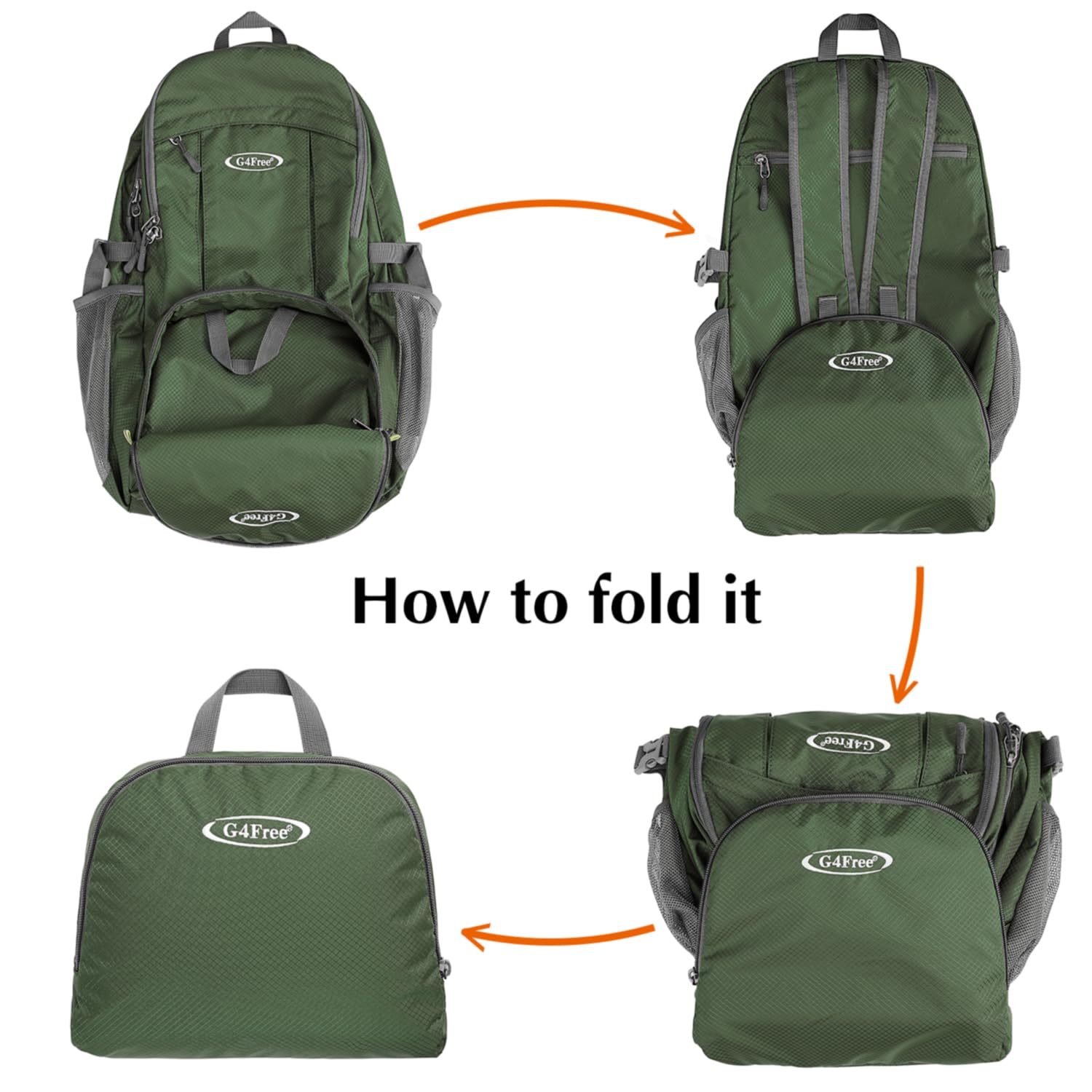 G4Free 40L Lightweight Packable Hiking Backpack, Waterproof Travel Daypack