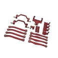 thumbnail image 4 of Almencla 1/16 RC Upgrades Kit Front and Rear Shock Tower Metal Chassis Link Rods Steering Servo Mount for C64 Model Truck DIY Modified red, 4 of 7