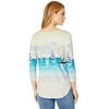 Karen Kane 3/4 Sleeve Shirttail Tee Print