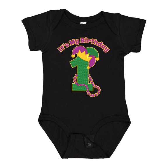 Inktastic Mardi Gras 1st Birthday Boys or Girls Baby Bodysuit