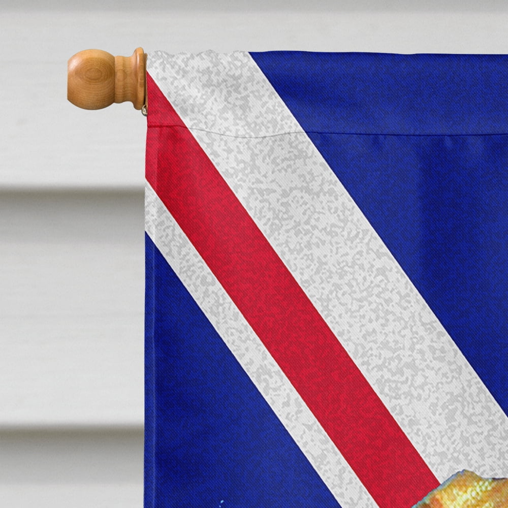 Vizsla with English Union Jack British Flag Flag Canvas House Size