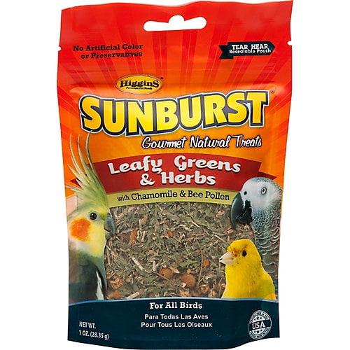 Higgins Sunburst Leafy Greens And Herbs Bird Treat