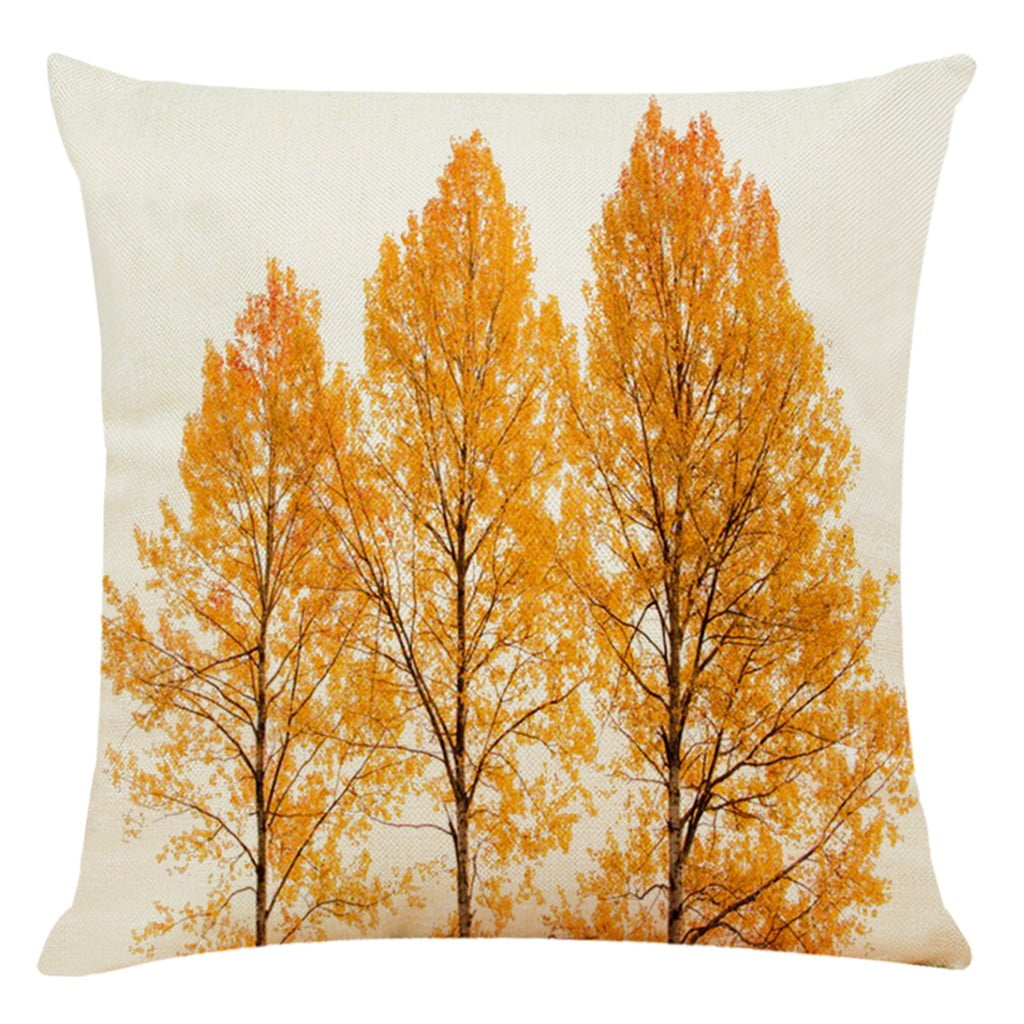 Ausyst Pillow Home Decor Cushion Cover Fall Autumn Leaves Pillowcase