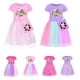 thumbnail image 1 of Roblox-vestido rosa de dibujos animados para niñas, malla de encaje, estrella, dulce estampado, manga corta, navidad, regalos de cumpleaños, 1 of 4