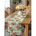thumbnail image 5 of Burlap Table Runner 36 Inches Long, Summer Tropical Watermelon Non-Slip Kitchen Table Runners for Dining Room Everyday Use Party Table Decorations Green White Buffalo Plaid, 5 of 9
