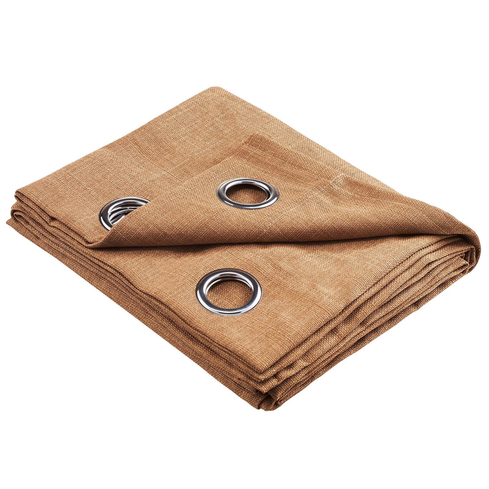 Natural Linen Curtains 52 x 84 Inch 2 Panels, Light Filtering Grommet Curtains