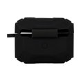 thumbnail image 2 of Funda protectora de silicona para auriculares, resistente al agua, recargable, con llavero, luz LED frontal para auriculares iOS Pro, color negro, 2 of 10