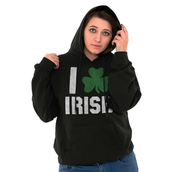 St Patricks Day Irish Pride Shamrock Hoodie Sweatshirt Women Men Brisco Brands S