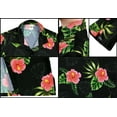 thumbnail image 5 of LA LEELA Women's Button Down Blouses Casual Summer Beach Party Short Sleeve Vacation Blouse Shirt Button up Dress Hawaiian Shirts Tank Top Women S Hibiscus Palm, Black, 5 of 5