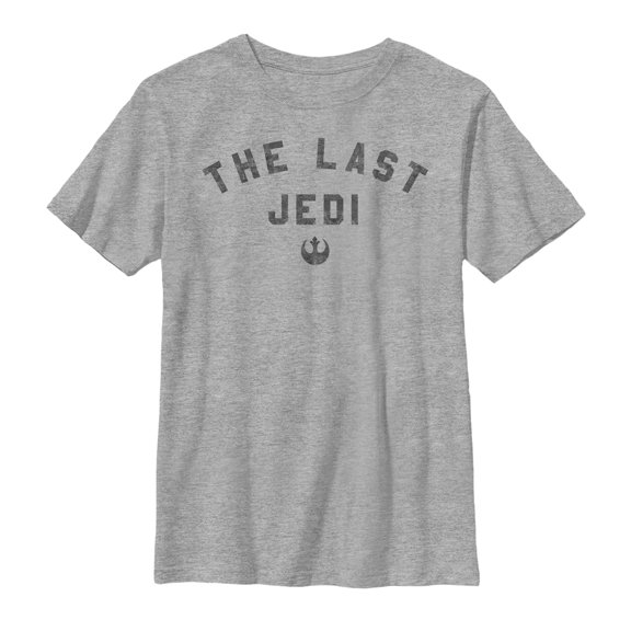Boy's Star Wars The Last Jedi Classic Text  Graphic Tee Athletic Heather Small