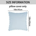thumbnail image 6 of REGALWOVEN Soft Cotton Throw Pillow Covers Cushion Cases Set, Scalloped Wavy Edge Designs, Modern Home Decor 2 Pcs Blue 18" x 18", 6 of 6
