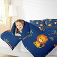thumbnail image 4 of Homewish Tiger Lion Animal Queen Comforter Set, Kawaii Navy Cartoon Bedding Sets, Teens Kids Boys Girls Reversible Bedding Comforter Set, Super Cozy Room Decor, 3pcs, 4 of 8