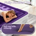 thumbnail image 5 of LussoAmor Full Size Air Mattress with Built in Pump,18" Air Bed with 3 Mins Self-Inflation/Deflation,Blow up Mattress for Camping, Home & Guest ,600lb, Purple, 5 of 9