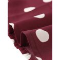 thumbnail image 4 of Unique Bargains Women's Ruffle Neck Long Sleeve Polka Dots Blouse Shirt, 4 of 6