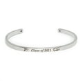 thumbnail image 4 of "Wherever you go…" Silver Stainless Steel Graduation Theme Hidden Message Gift for Her Cuff Bracelet with Gift Set, 4 of 12