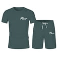 thumbnail image 5 of Milan Letter Graphic Short Sets for Men Crewneck T Shirt and Shorts 2 Piece Matching Set Mens Summer Outfits, 5 of 5