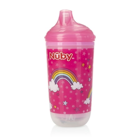 Nuby 10 Oz. No-Spill Insulated Light Up Rainbows Easy Sippy Cup