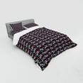 thumbnail image 3 of Geometric Duvet Cover Set, Colorful Modern Pattern with Rounds and Hexagons, Bedding Set with Shams and Fitted Sheet, 3 Sizes, by Ambesonne, 3 of 3