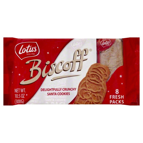 Lotus Biscoff Santa Cookies, 10.5 Oz., 8 Count