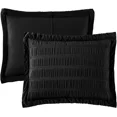 thumbnail image 6 of Walensee King Seersucker Comforter Set, 3 Pieces Bed Comforters, 104"x90", Black, 6 of 6