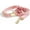 Pink, variant on Dog Collar and Leash Set for Large Dogs Unique Soft Leather White Dog Wedding Collar with Flower Stylish Rose Gold Heavy Duty Metal Buckle Leash and Collar for Dogs Birthday Pet Outfit (White,L)