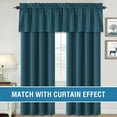 thumbnail image 2 of Blackout Curtain Valances for Kitchen Windows/Bathroom/Living Room/Bedroom Thermal Insulated Rod Pocket Valances for Windows, 2 Pack, 52" x 18", 2 of 8