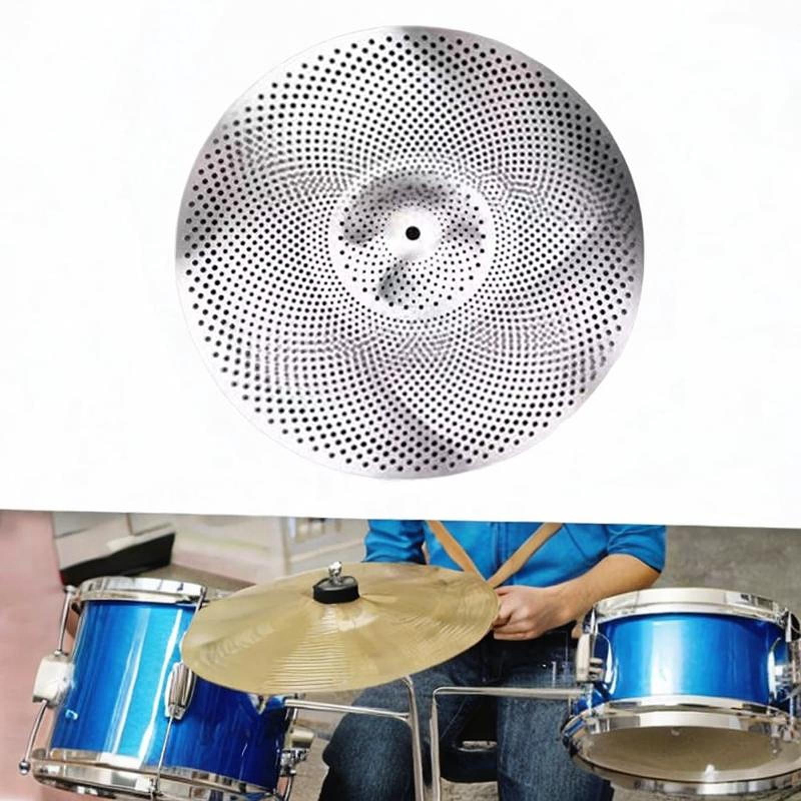 JWQFBC Drum Cymbal for Drmmer Practice Lightweight Drum Accessories Sturdy Quiet Cymbal 20inch