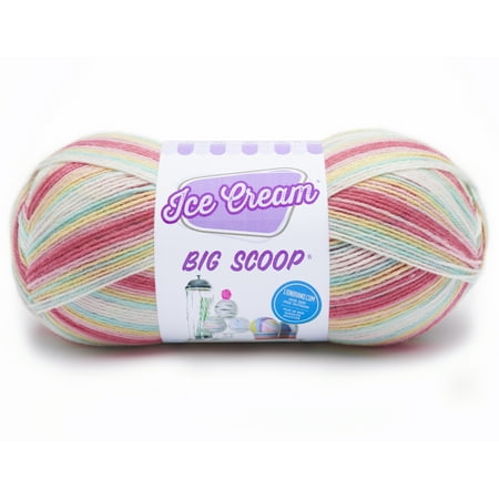 UPC: 0842093107675 | Lion Brand Yarn Ice Cream Big Scoop Tutti Frutti Light Acrylic Multi-color Yarn 1 Pack