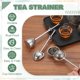 thumbnail image 5 of 2 Pcs Infusor de Té, Filtro de Bola de Té de Acero Inoxidable, Coladores de Mango Ajustable para Hojas Sueltas para Taza y Tetera, en Forma de Corazón, Plateado, 5 of 7