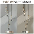thumbnail image 6 of Raindrop 5 Light Cluster Pendant Lights,13.8in High Ceiling Chandeliers Adjustable, for Living Room Foyer Stairwell ,Bedroom ,E12 Gold, 6 of 10