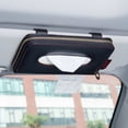 thumbnail image 5 of Porta pañuelos para parasol de coche, caja de pañuelos para coche, porta pañuelos para parasol de coche, funda de pañuelos de cuero PU para asiento trasero con cremallera para coche/vehículo (negro), 5 of 5