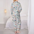 thumbnail image 6 of Goofa Watercolor Wildflowers 1 Printed Women’s 2 Piece Pajama Set Super,Pajamas Women's Long Sleeve Sleepwear Soft Button Down Loungewear Pjs Lounge Set Nightwear-Large, 6 of 9