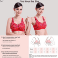 thumbnail image 7 of BIMEI Women's Post Surgery Mastectomy Bra with Pockets Surgical Lace Contour with a Full Profile Wire Free Fashion Everyday Bra 8466,Red,36B, 7 of 7
