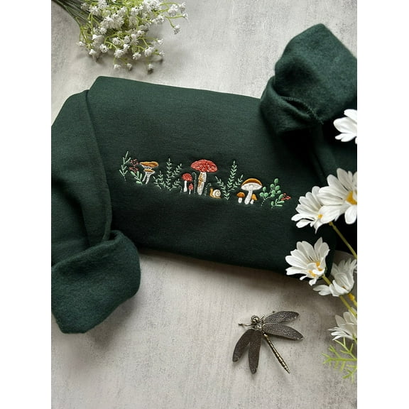 Embroidered Mushroom Sweatshirt