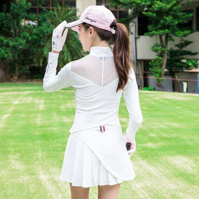 Womans Golf Clothing Back Mesh Golf Top Elastic Golf T shirt Ladies Golf Wear Golf Aapparel Woman