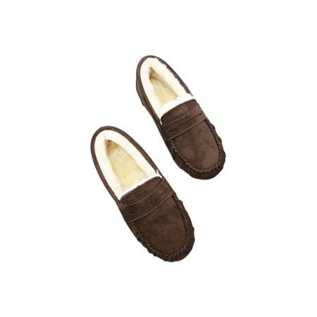 

Daeful Women Ladies Girls Moccasin Slipper Shoes Slip on Loafer Casual Flat Microfiber Shoes Indoor Outdoor