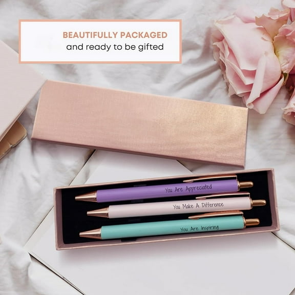 WXLCISI Pastel Pens, Graduation Gifts, Religious Gifts for Women, Bible No Bleed Through Cool Fancy Pens for Women, Nurse Journaling Cute Pretty Chic Nice Pen Set