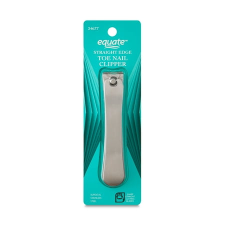 Equate Metal Straight-Edge Toenail Clipper, 1 Count